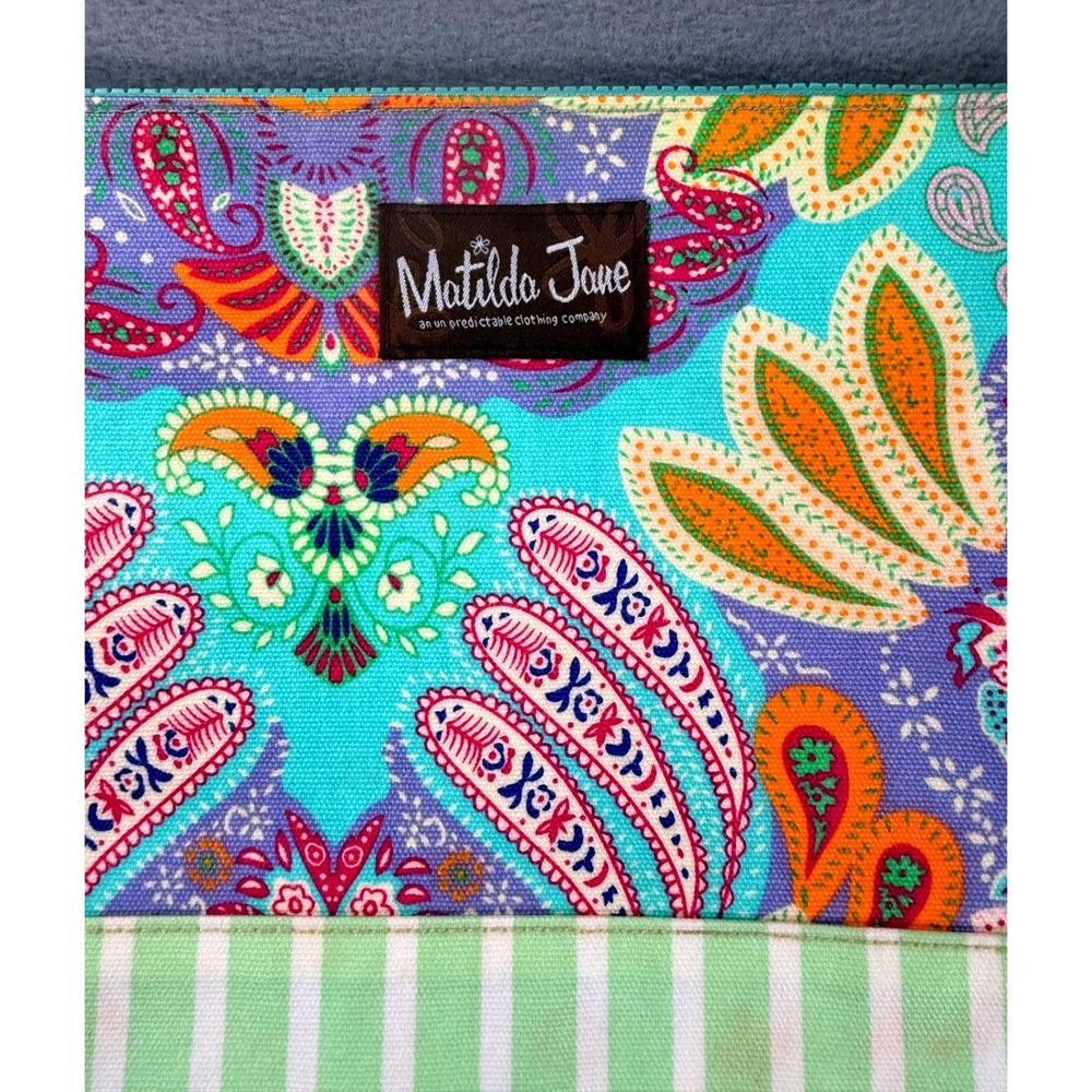 Matilda Jane Clothing Paisley Floral Zip Pouch Clutch Tassel Boho Cosmetic Bag - Picture 10 of 11